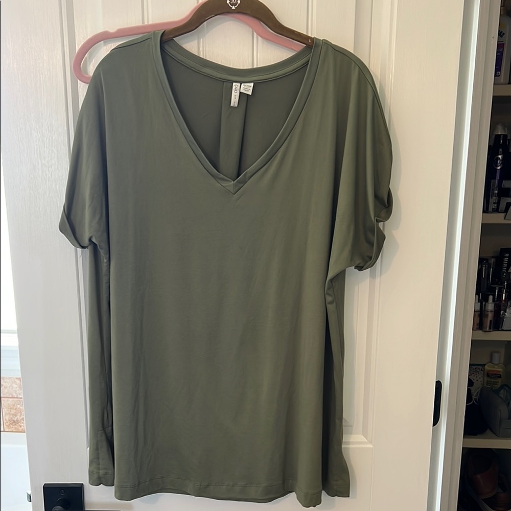 Cato Green Flutter Sleeve Relaxed T-Shirt